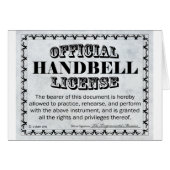 Handbell License (Front Horizontal)