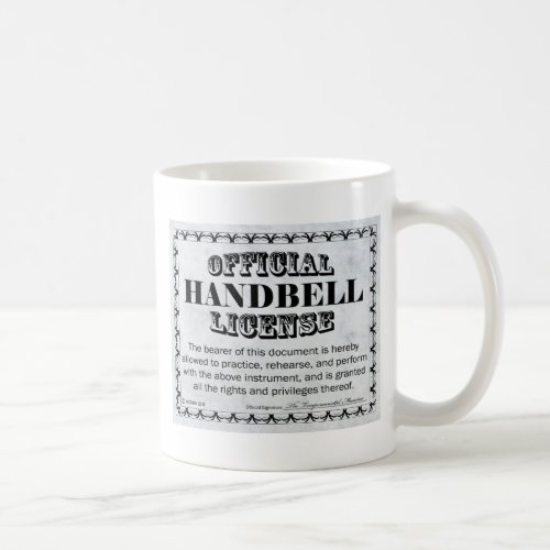Handbell License Coffee Mug
