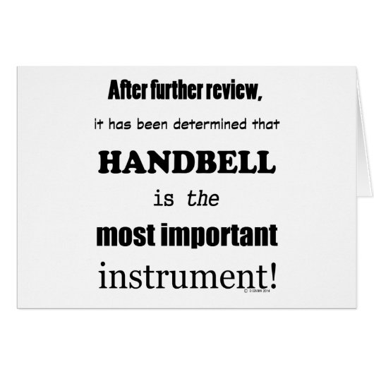 Handbell Most Important Instrument Cards (Front Horizontal)