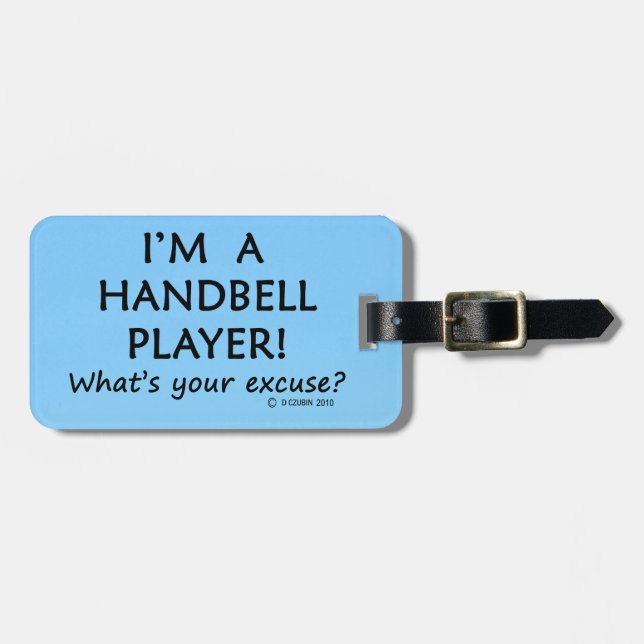 Handbell Player Excuse Luggage Tag (Front Horizontal)