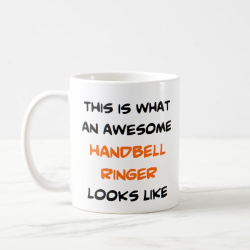 handbell ringer awesome coffee mug