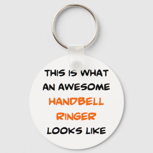 handbell ringer awesome keychain