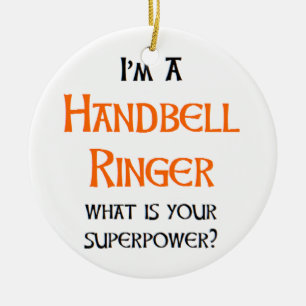 handbell ringer ceramic ornament