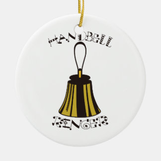 Handbell Ringer Ceramic Ornament