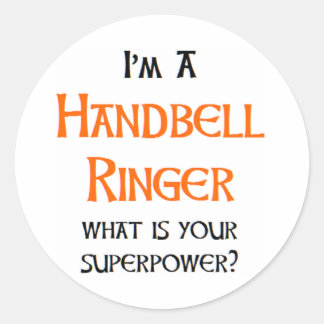 handbell ringer classic round sticker