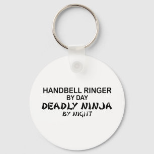 Handbell Ringer Deadly Ninja by Night Keychain