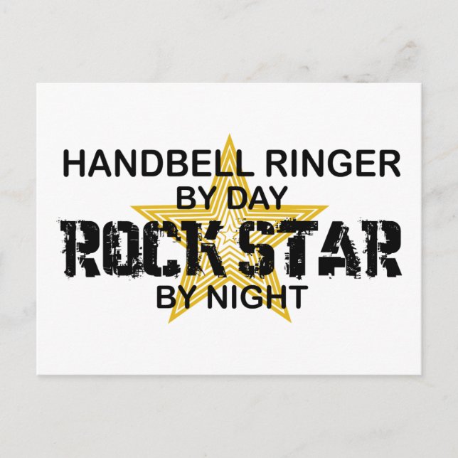 Handbell RInger Rock Star by Night Postcard (Front)