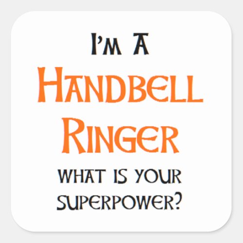 handbell ringer square sticker