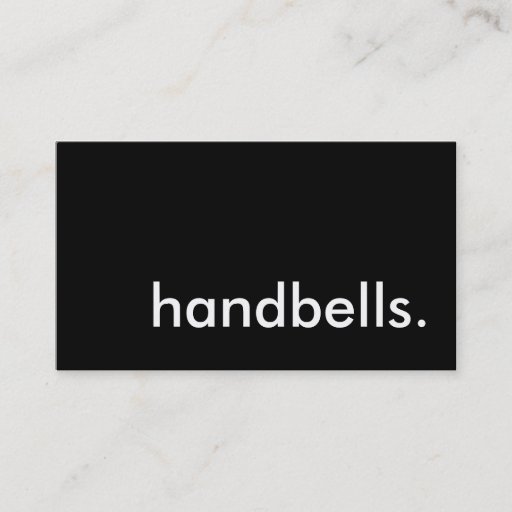 Customizable handbells. business card templates