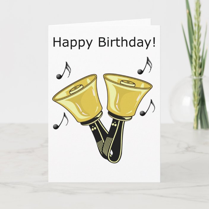 Handbells Happy Birthday Card