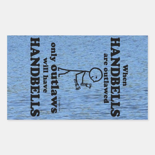 Handbells Outlawed Rectangular Sticker (Front)