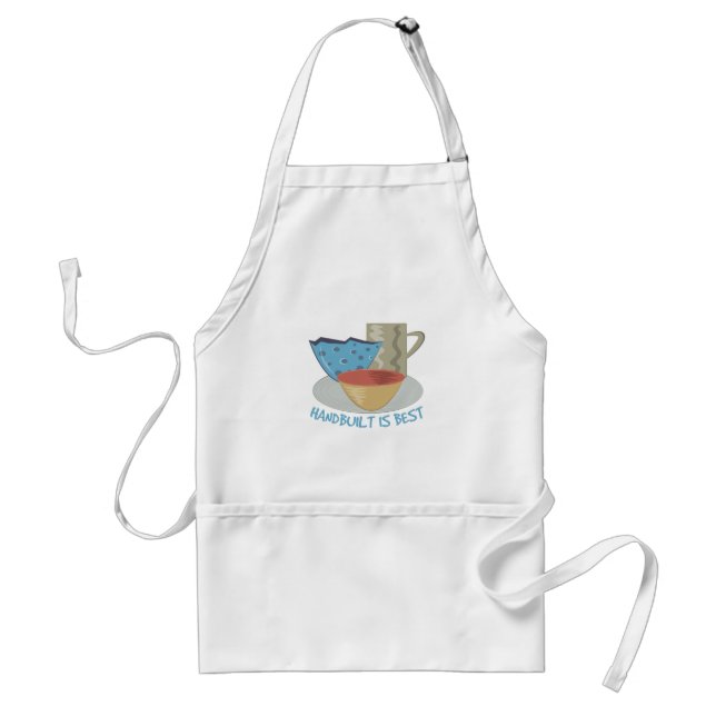 Handbuilt Is Best Adult Apron (Front)