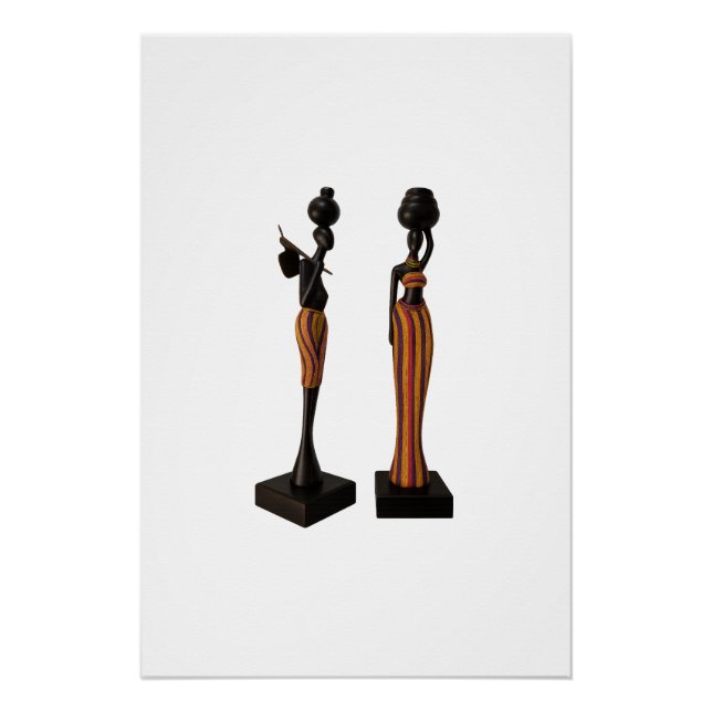 Handcrafted African Figurines Wall Art (Front)