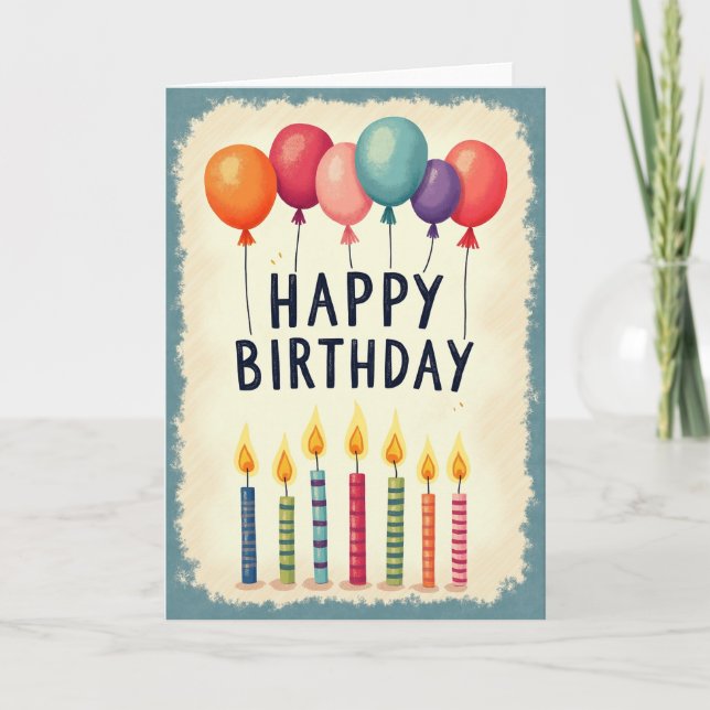 Handcrafted Birthday Wish Card (Front)