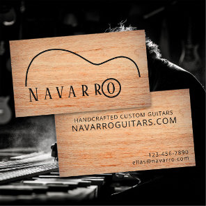 Handcrafted Custom Guitar Maker Business Card