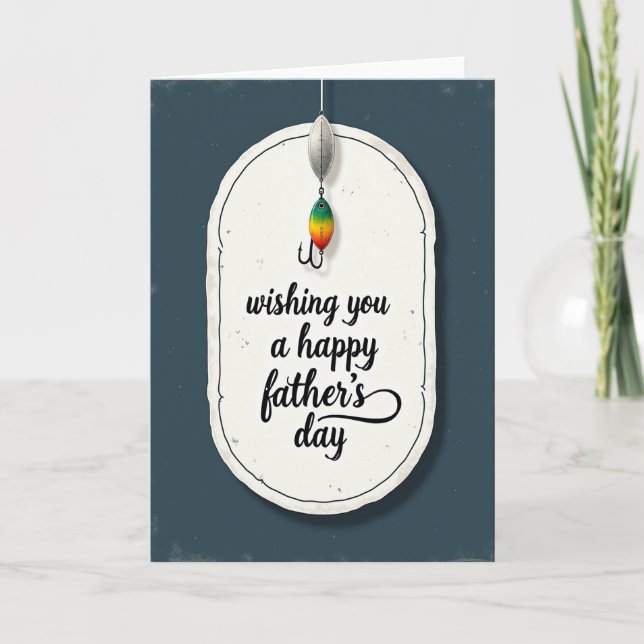 Handcrafted Fathers Day Plaque Card (Front)