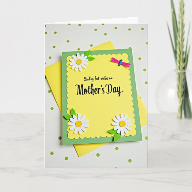 Handcrafted Floral Wishes Card (Front)