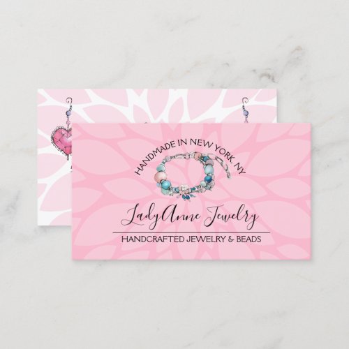 Handcrafted Jewelry and Bead Designer Business Card