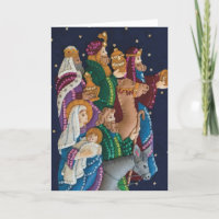 Handcrafted Nativity and Wise Men Christmas Custom