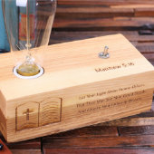 Handcrafted Open Bible White Oak Edison Lamp (Front Top)