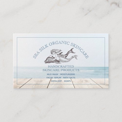 Handcrafted Organic Skincare Products Logo Business Card