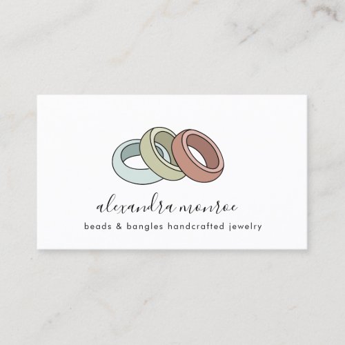 Handcrafted Rings Logo  Jewelry Designer  Business Card