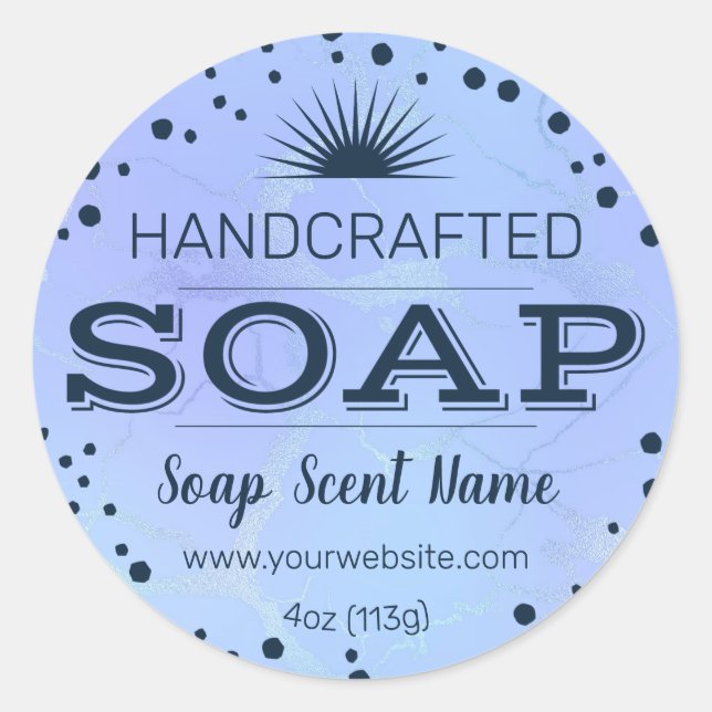 Handcrafted Round Soap Label (Front)