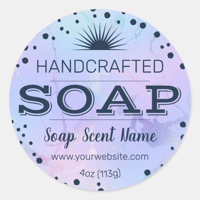 Handcrafted Round Soap Label (Front)
