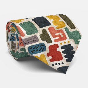 Handcrafted Shapes & Earthy Artistic Texture Neck Tie