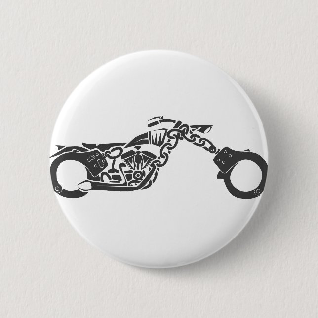 handcuff chopper motorcycle button (Front)