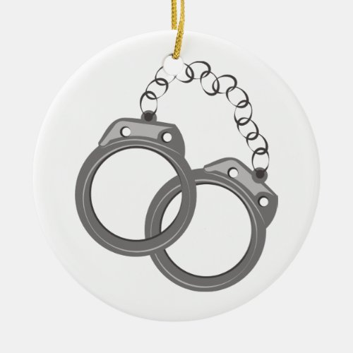 Handcuffs Ceramic Ornament
