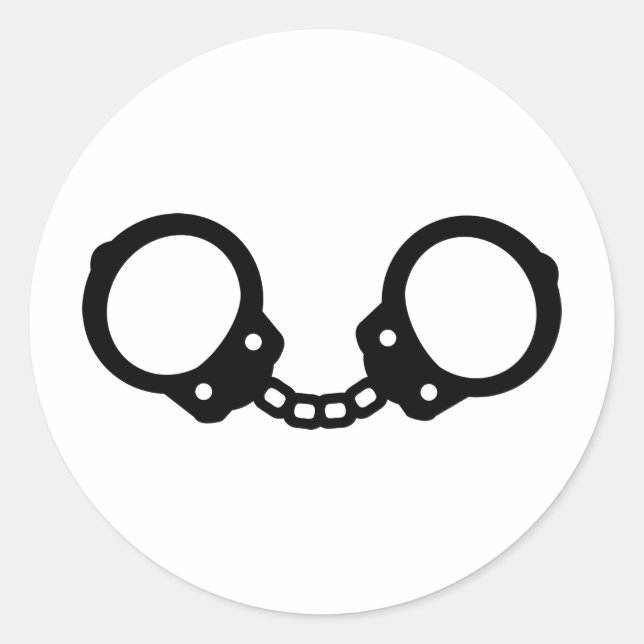 Handcuffs Classic Round Sticker (Front)