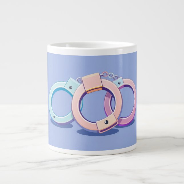 Handcuffs Giant Coffee Mug (Front)