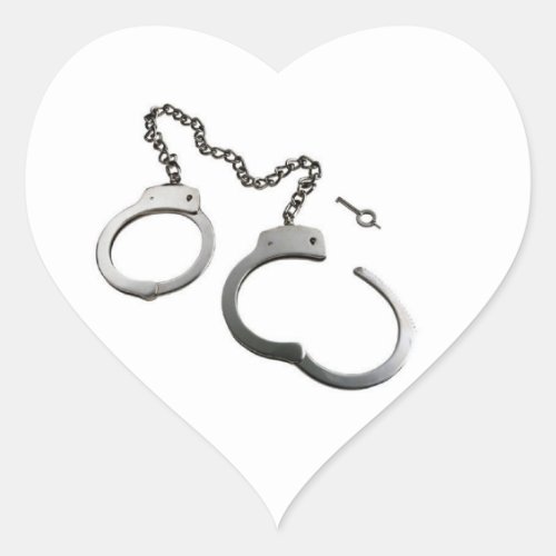 Handcuffs Heart Sticker