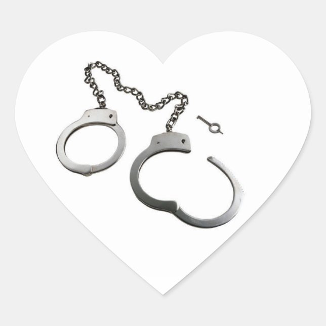 Handcuffs Heart Sticker (Front)