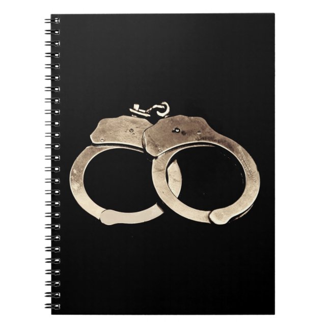 Handcuffs Spiral Bound Notebook (Front)