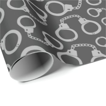 Handcuffs Wrapping Paper by ThinBlueLineDesign at Zazzle