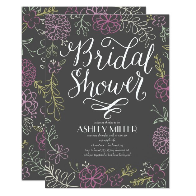 Handdrawn Botanicals | Bridal Shower Invitation