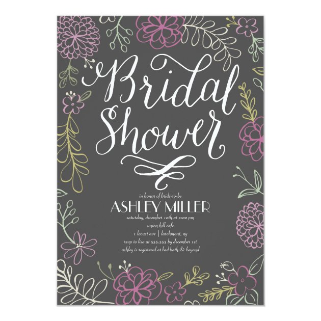 Handdrawn Botanicals | Bridal Shower Invitation