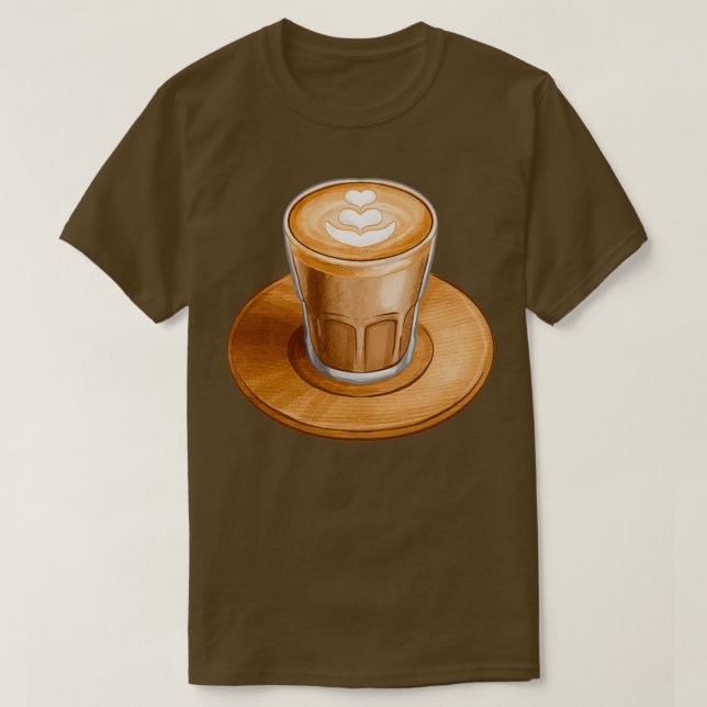 handdrawn cortado coffee T T-Shirt (Design Front)