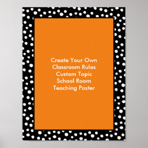 Handdrawn Style Dots Customizable Classroom Poster