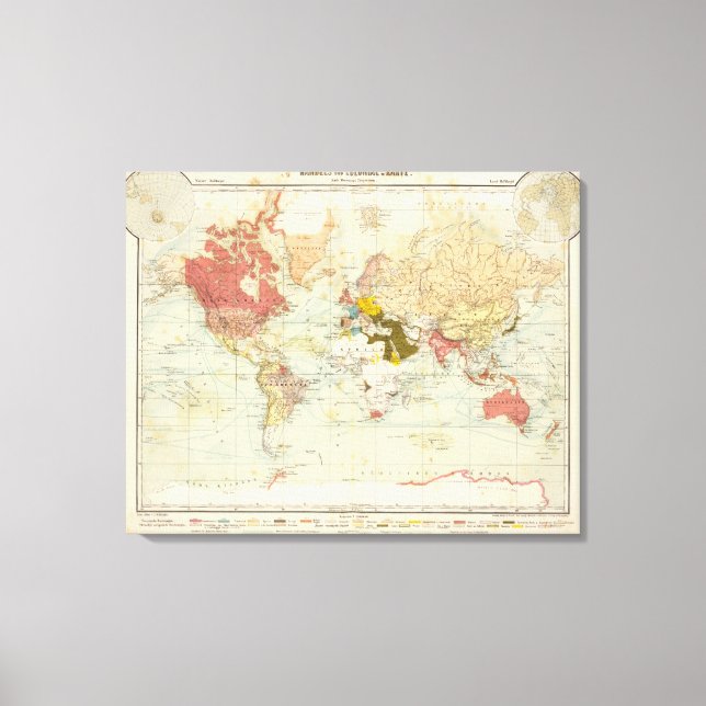 Handels Colonial Atlas Map Canvas Print (Front)