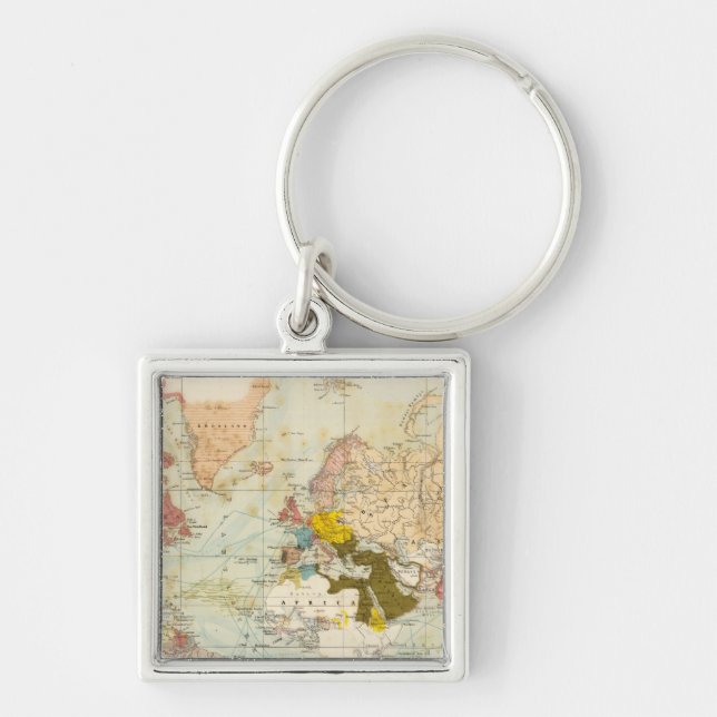 Handels Colonial Atlas Map Keychain (Front)