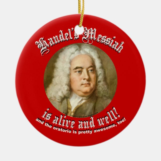 Handel's Messiah Ceramic Ornament (Front)