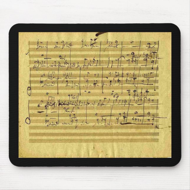 Handel's "Messiah" in Beethoven's hand Mouse Pad (Front)