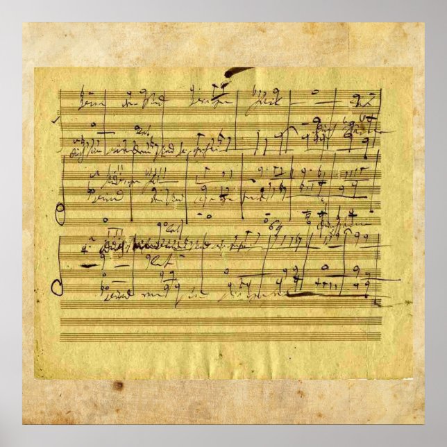 Handel's "Messiah" in Beethoven's hand Poster (Front)