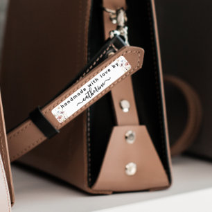 Handemade with love by iron on label