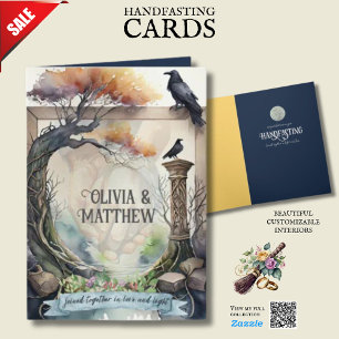 HANDFASTING CARD PERSONALIZED TREE RAVENS 🌿