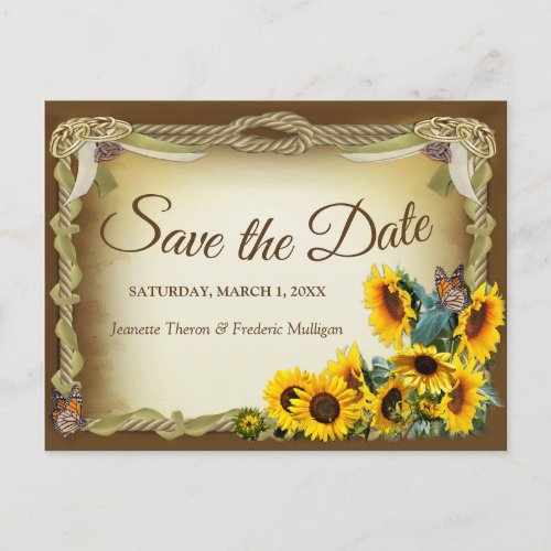 Handfasting Ceremony Save the Date Announcement Postcard