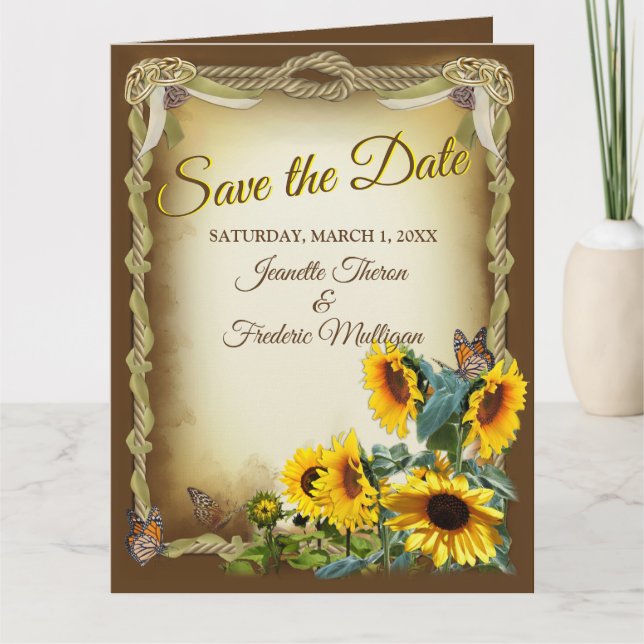 Handfasting Ceremony Save the Date Card (Front)